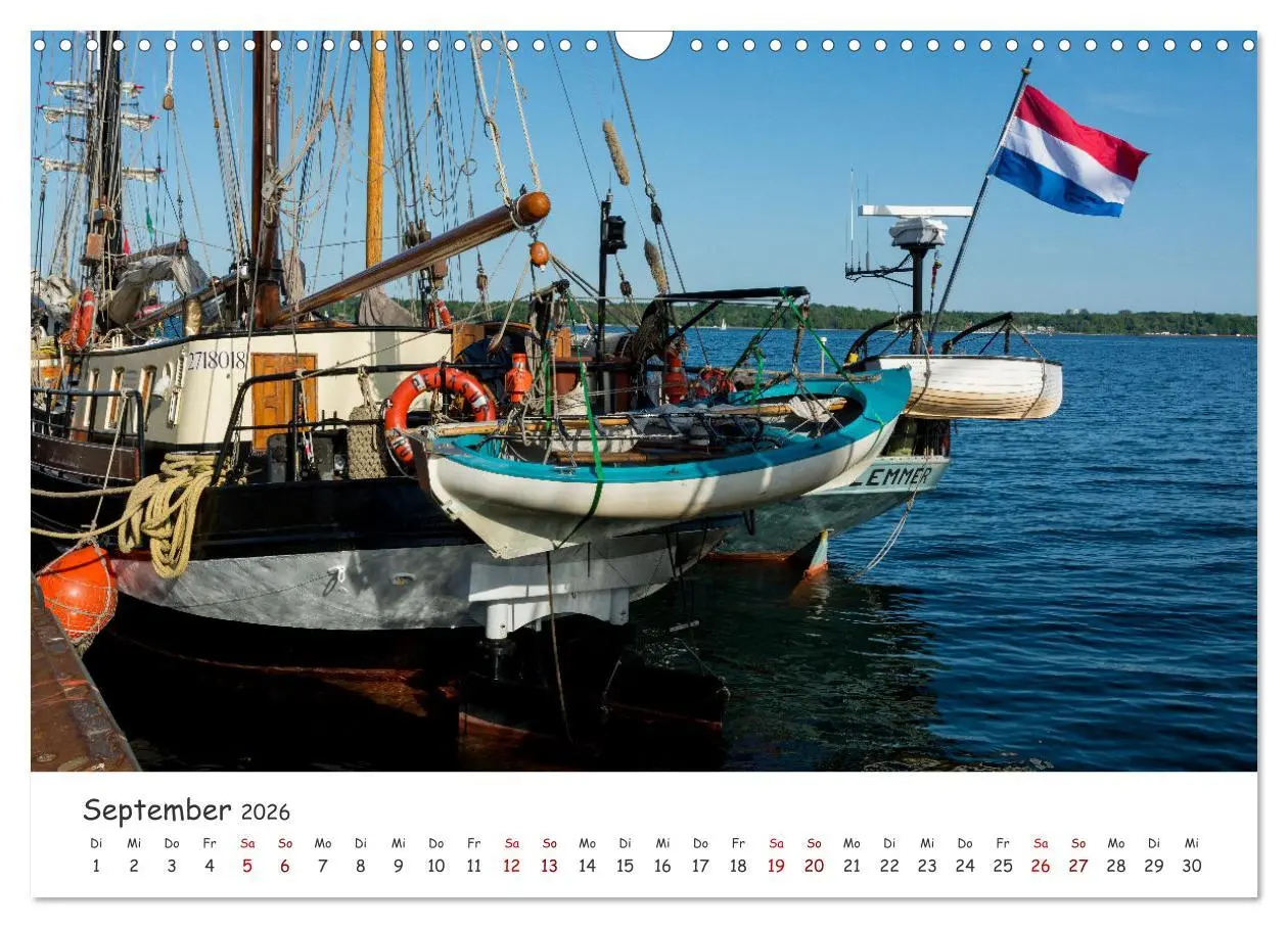 Bild: 9783457585764 | Kieler Förde genießen (Wandkalender 2026 DIN A3 quer), CALVENDO...