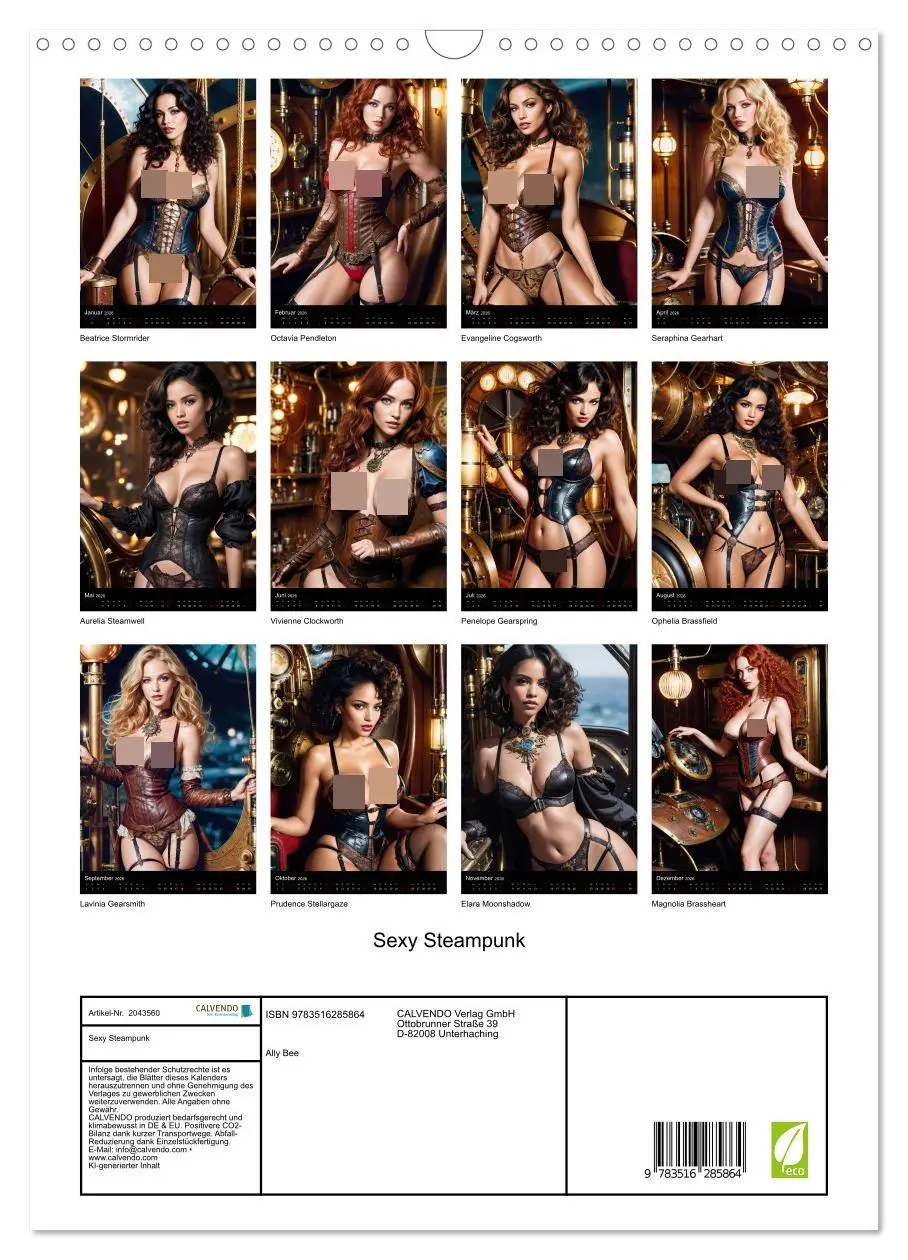 Bild: 9783516285864 | Sexy Steampunk (Wandkalender 2026 DIN A3 hoch), CALVENDO...