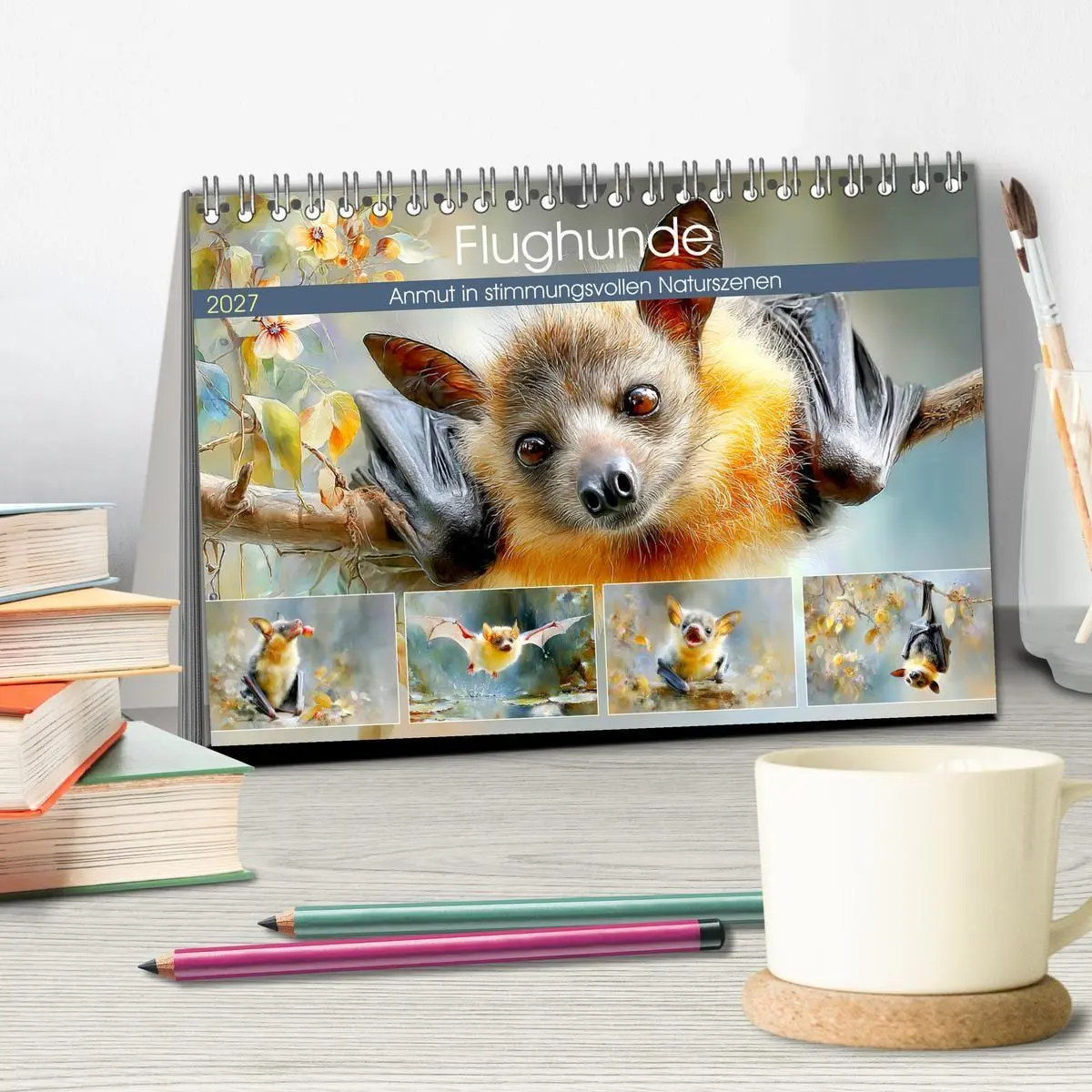 Bild: 9783516805864 | Flughunde. Anmut in stimmungsvollen Naturszenen (Tischkalender 2027...