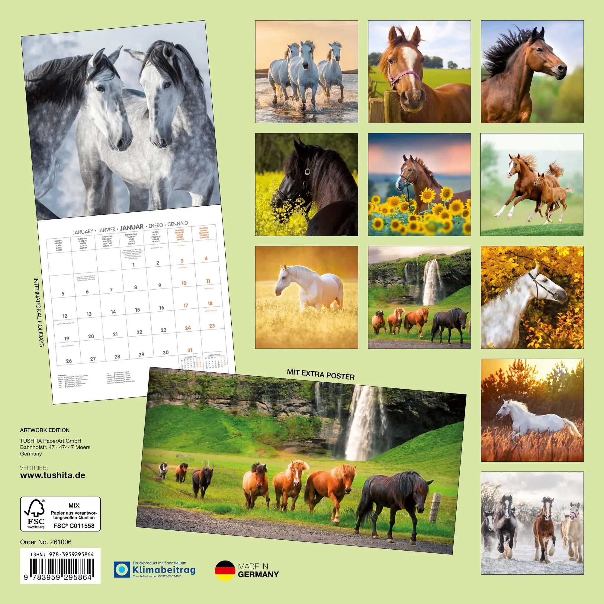 Rückseite: 9783959295864 | Pferde/Horses 2026 | Kalender 2026 | Kalender | Artwork Edition | 2026