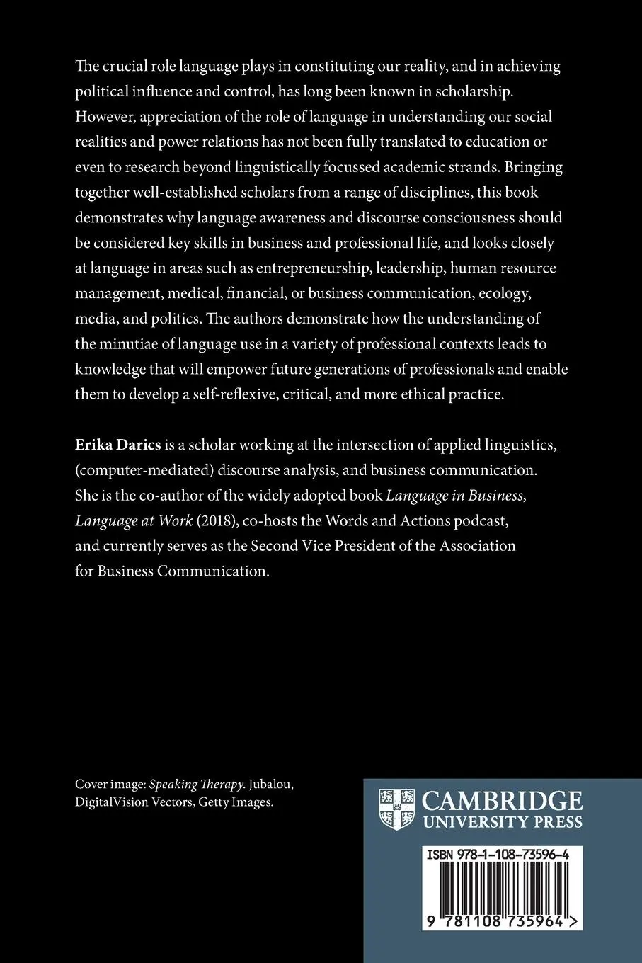 Rückseite: 9781108735964 | Language Awareness in Business and the Professions | Erika Darics