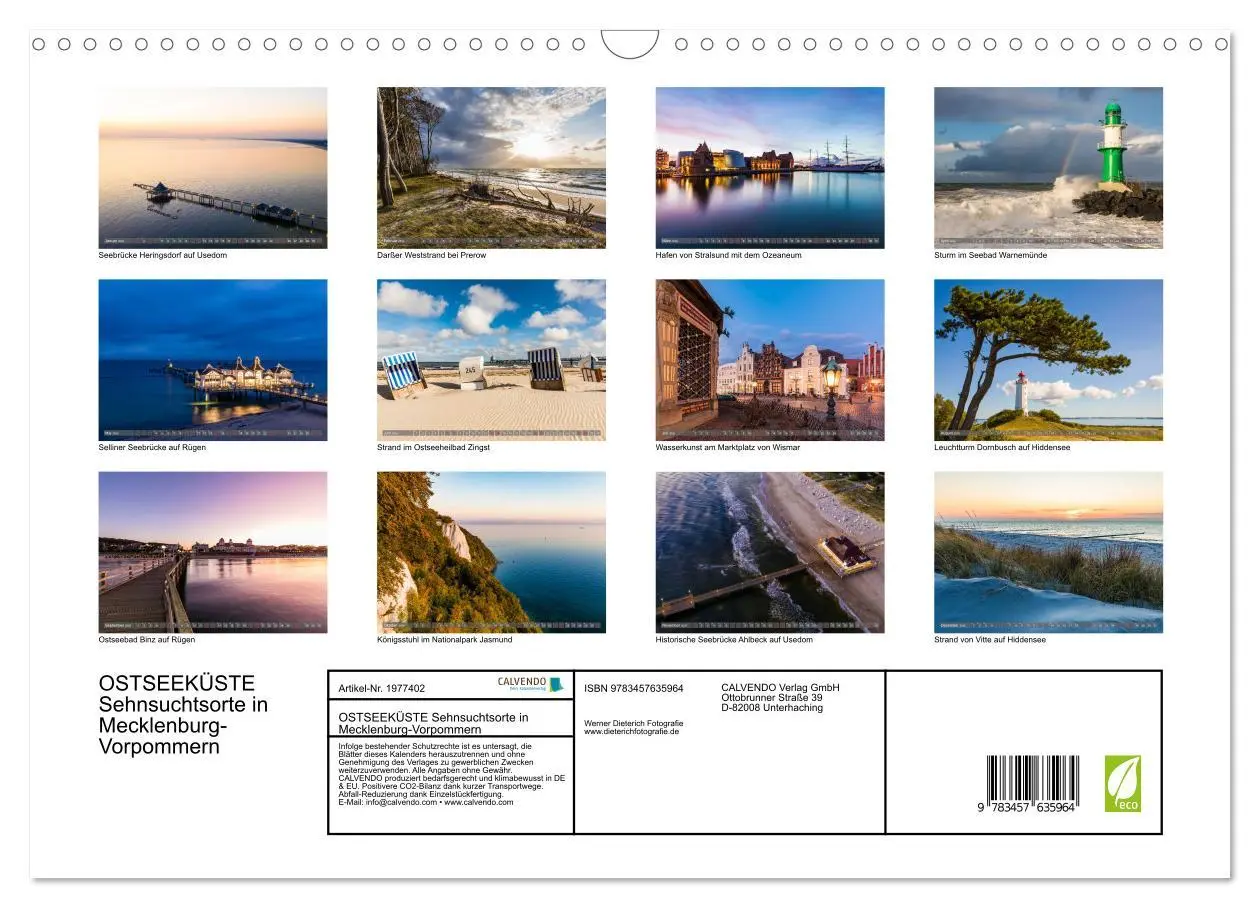 Bild: 9783457635964 | OSTSEEKÜSTE Sehnsuchtsorte in Mecklenburg-Vorpommern (Wandkalender...