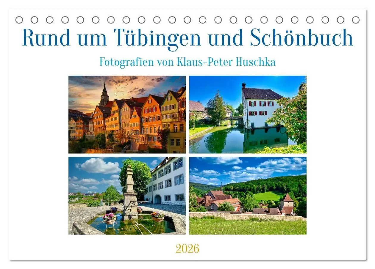 Cover: 9783516725964 | Rund um Tübingen und Schönbuch (Tischkalender 2026 DIN A5 quer),...