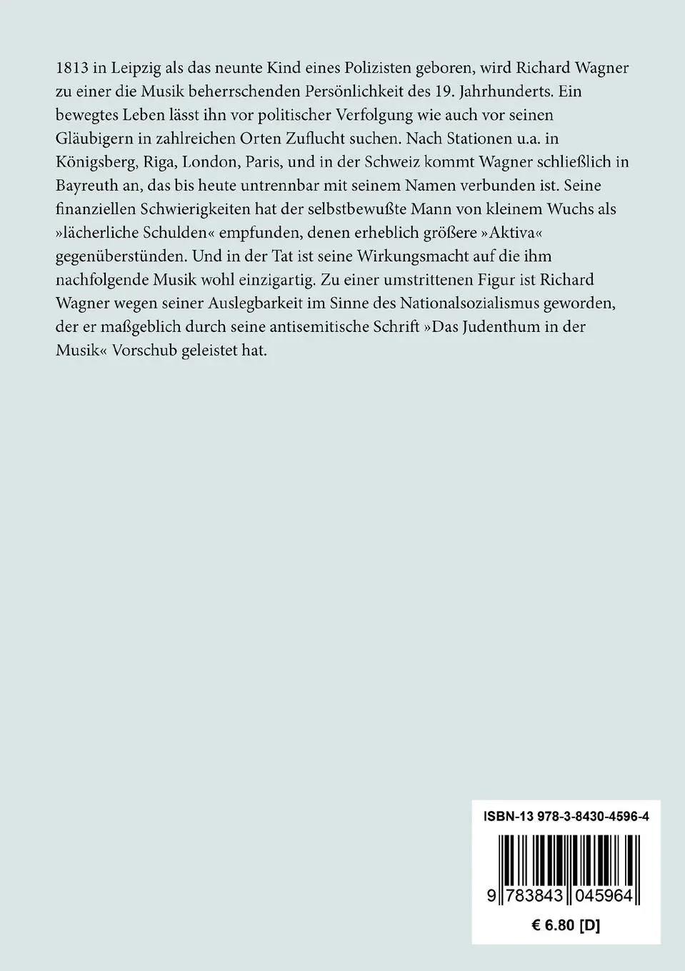 Rückseite: 9783843045964 | Die Meistersinger von Nürnberg | Textbuch - Libretto | Richard Wagner