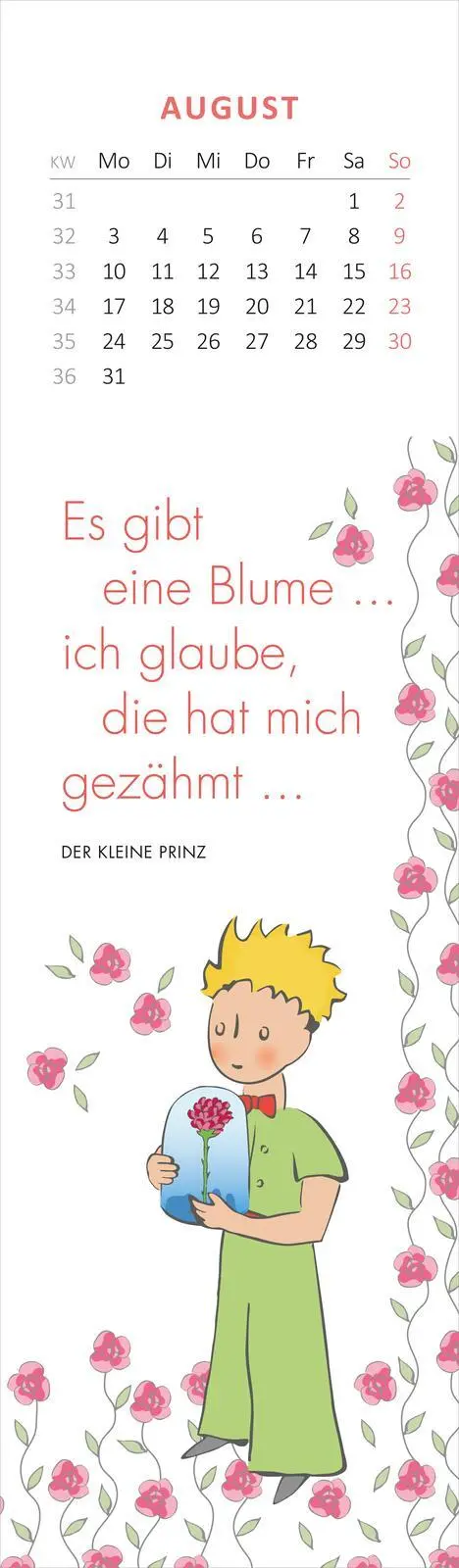 Bild: 4014489136064 | Lesezeichenkalender Der Kleine Prinz. Man sieht nur mit dem Herzen...
