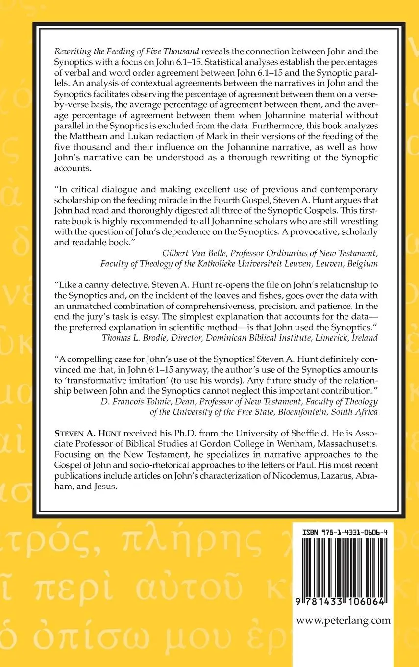Rückseite: 9781433106064 | Rewriting the Feeding of Five Thousand | Steven A. Hunt | Buch | 2011