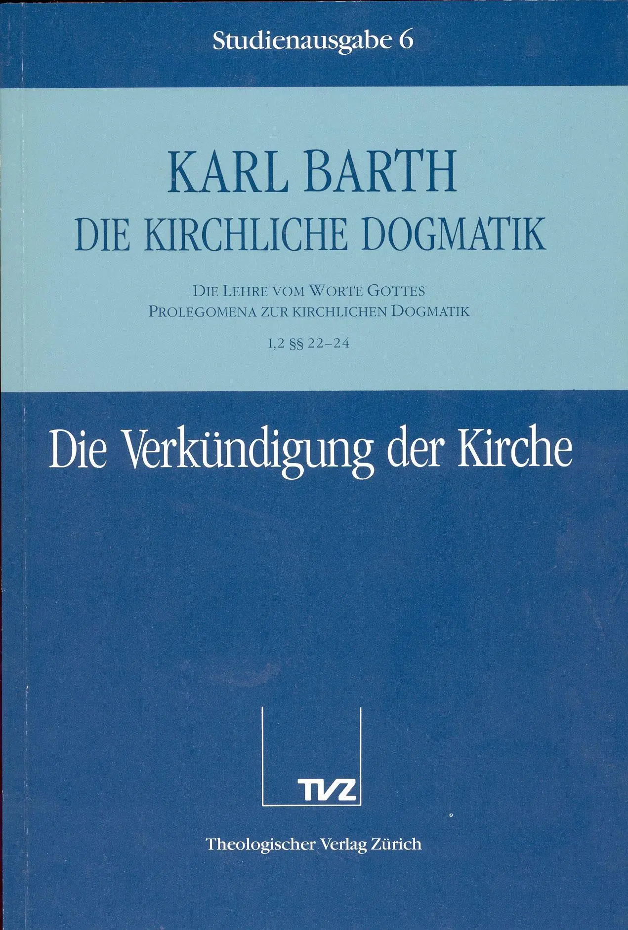 Cover: 9783290116064 | Die Verkündigung der Kirche | Karl Barth | Taschenbuch | Deutsch