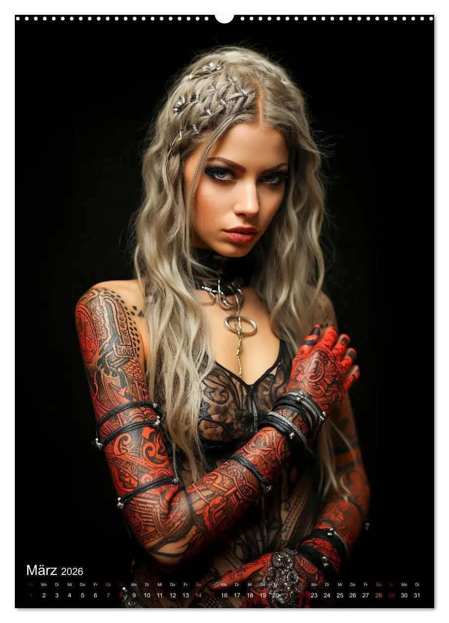 Bild: 9783516306064 | Tattoo Kunst auf der Haut (Wandkalender 2026 DIN A2 hoch), CALVENDO...
