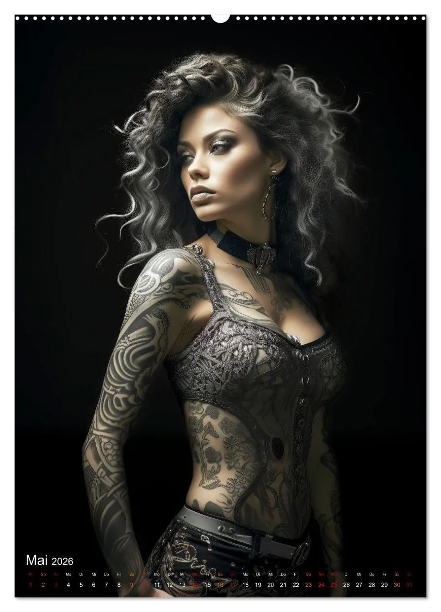 Bild: 9783516306064 | Tattoo Kunst auf der Haut (Wandkalender 2026 DIN A2 hoch), CALVENDO...