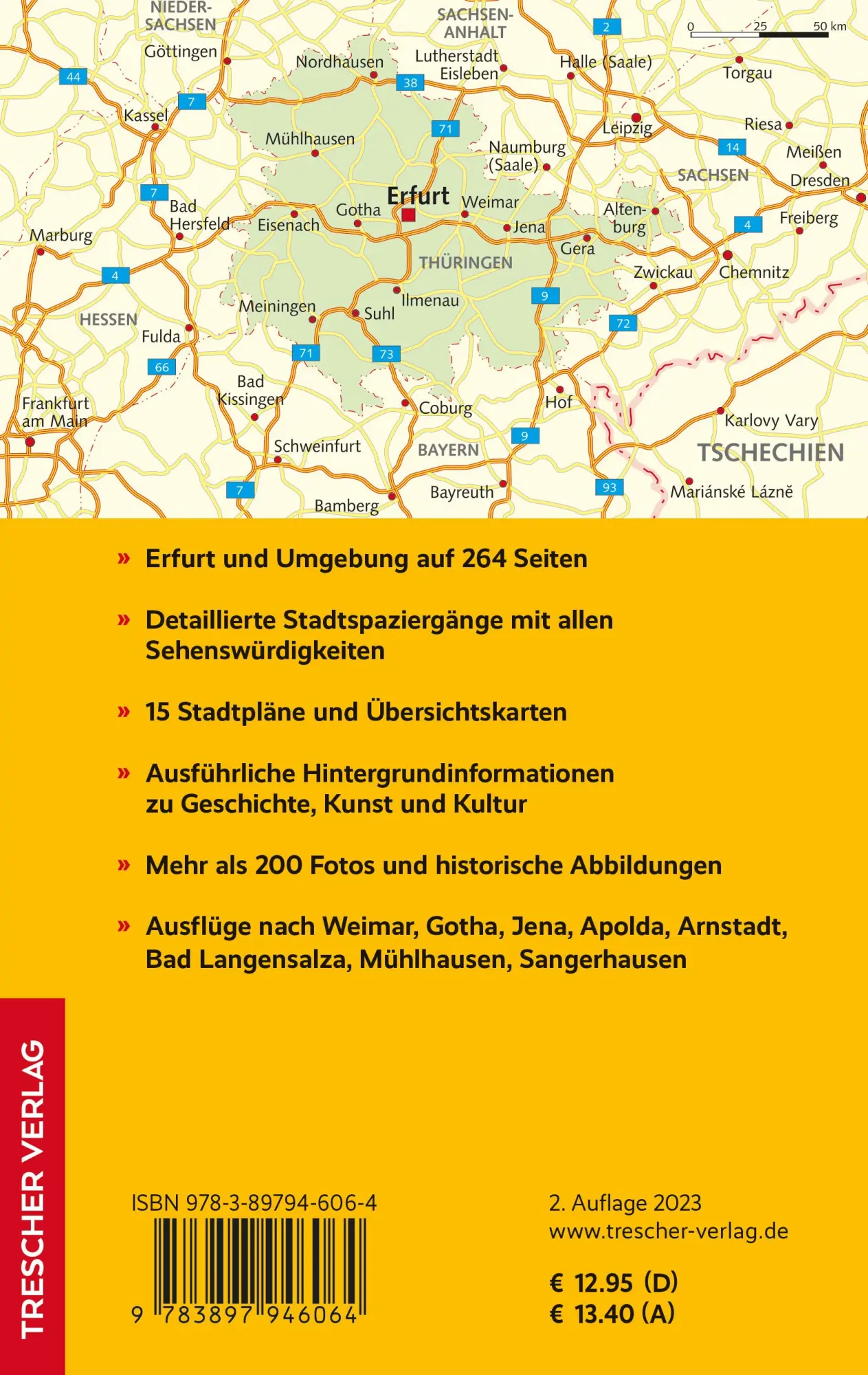 Rückseite: 9783897946064 | TRESCHER Reiseführer Erfurt | Dagmar Schreiber | Taschenbuch | 264 S.