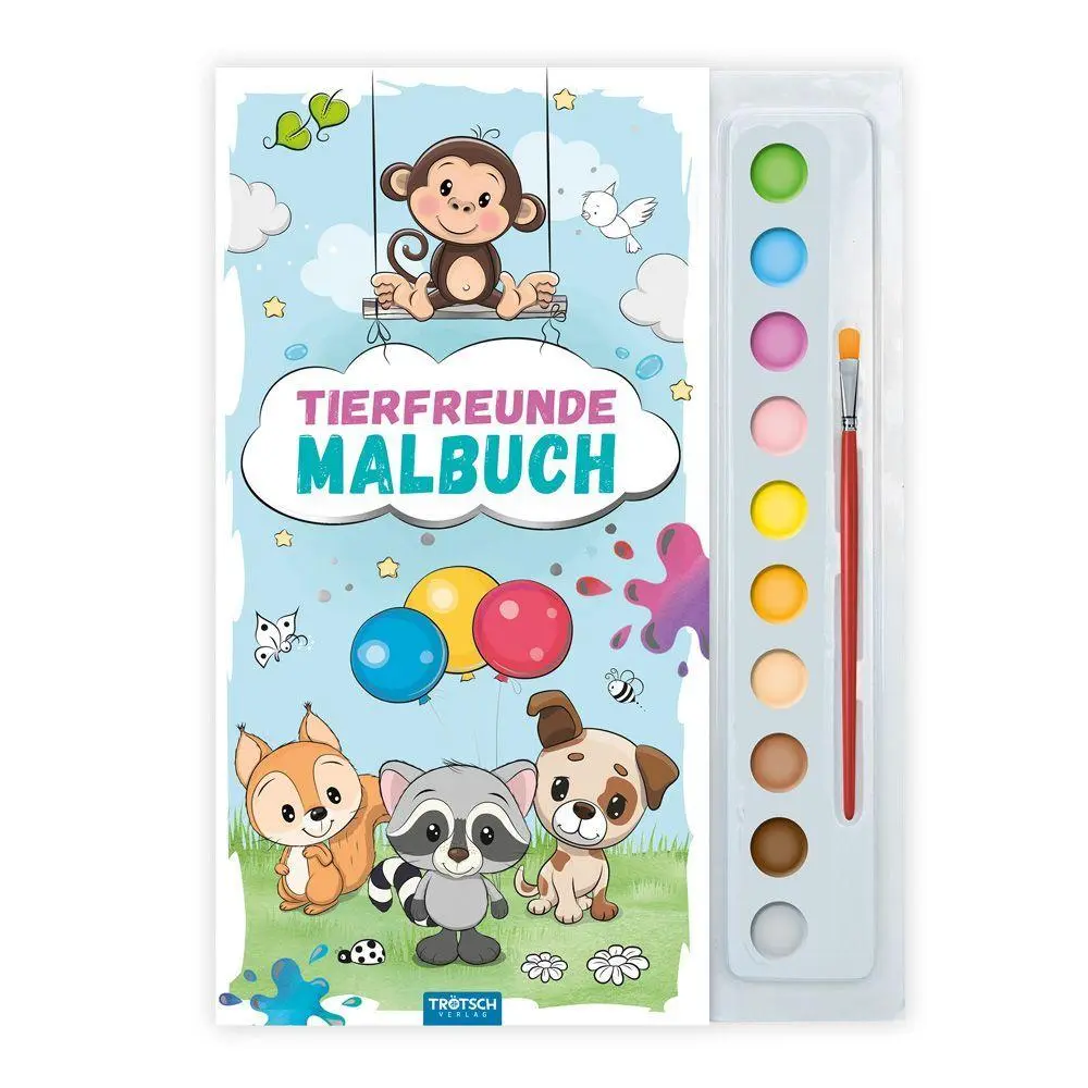 Cover: 9783988026064 | TRÖTSCH - Malbuch mit Tuschkasten Tierfreunde | KG | Broschüre | 16 S.