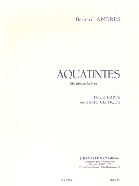 Cover: 9790230796064 | Aquatintes | Bernard Andres | Partitur | Alphonse Leduc