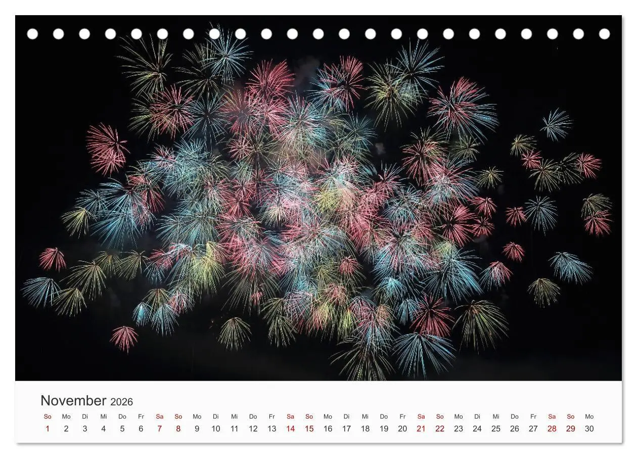 Bild: 9783457686164 | Feuerwerke - Kunstwerke am Himmel (Tischkalender 2026 DIN A5 quer),...