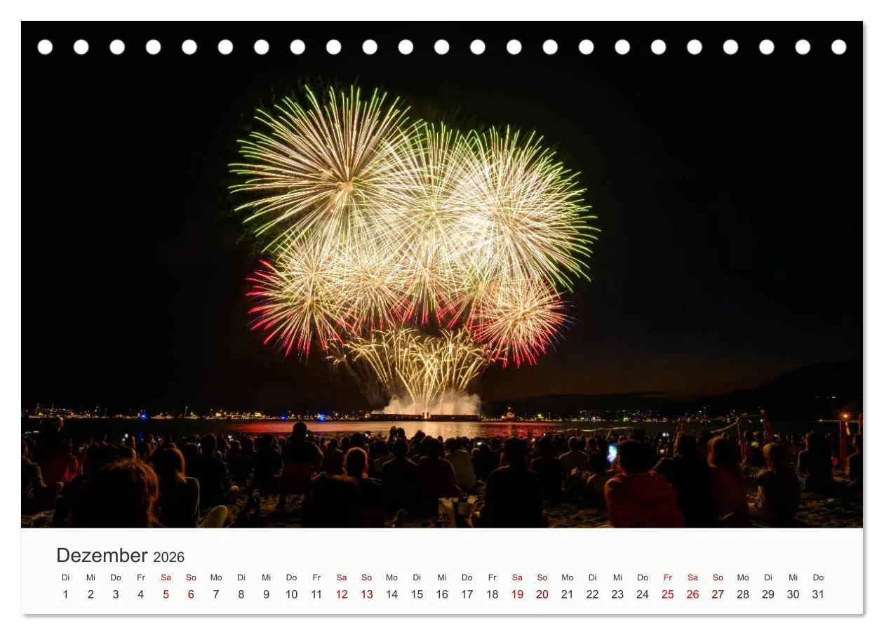 Bild: 9783457686164 | Feuerwerke - Kunstwerke am Himmel (Tischkalender 2026 DIN A5 quer),...