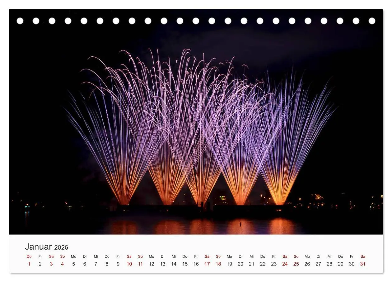 Bild: 9783457686164 | Feuerwerke - Kunstwerke am Himmel (Tischkalender 2026 DIN A5 quer),...