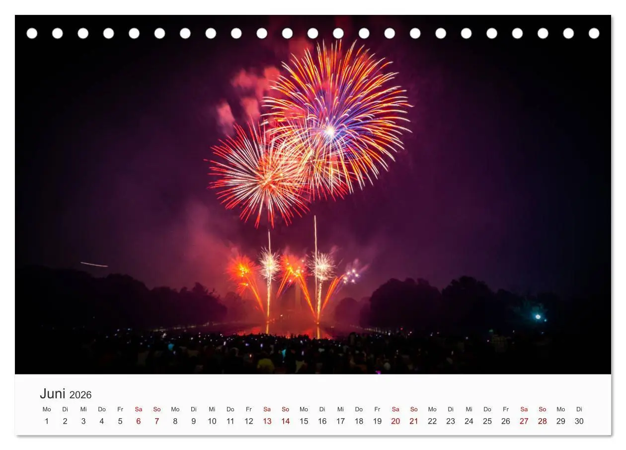 Bild: 9783457686164 | Feuerwerke - Kunstwerke am Himmel (Tischkalender 2026 DIN A5 quer),...