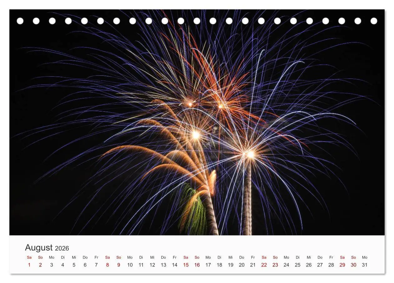 Bild: 9783457686164 | Feuerwerke - Kunstwerke am Himmel (Tischkalender 2026 DIN A5 quer),...