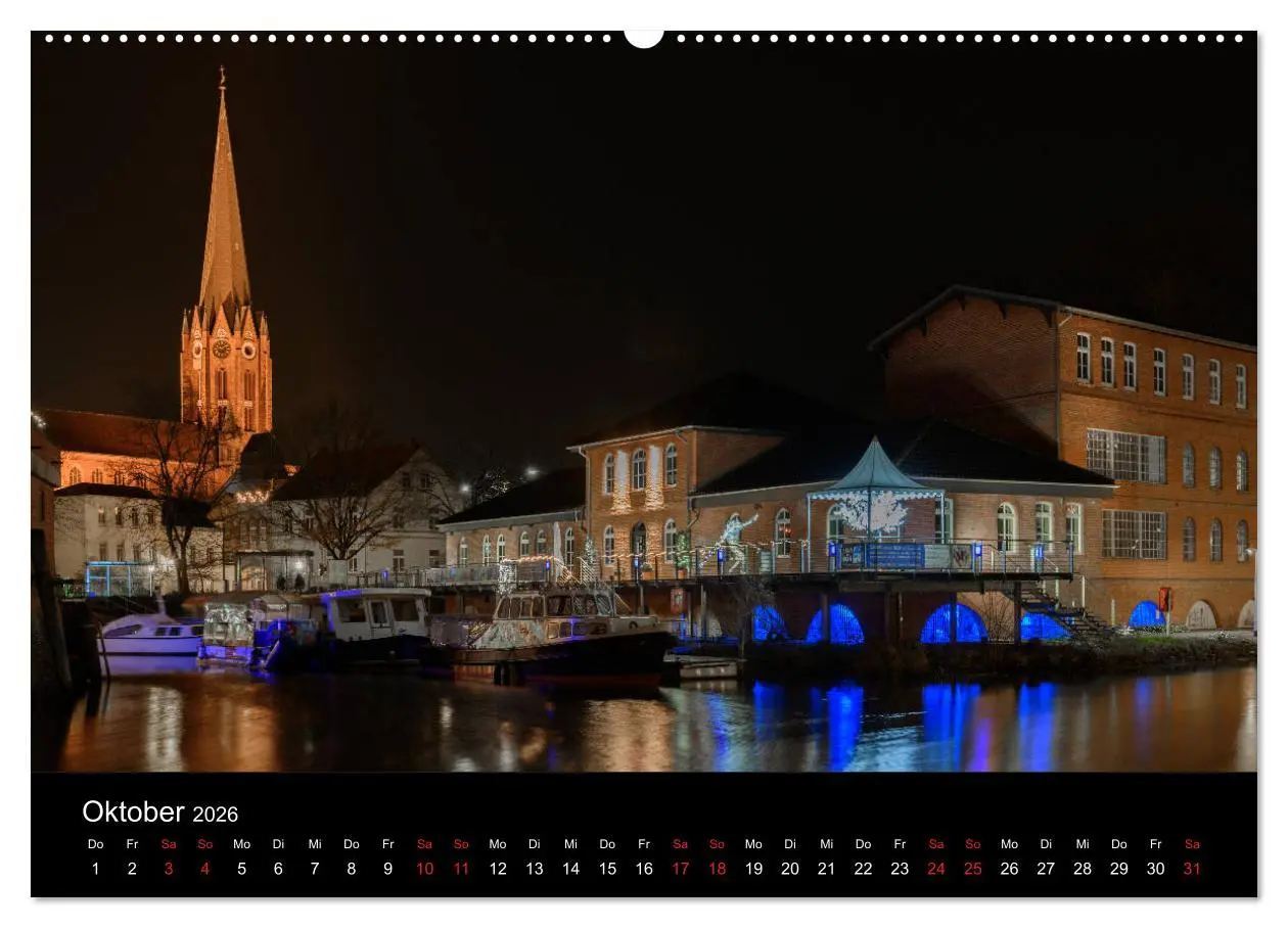 Bild: 9783457756164 | Buxtehude bei Nacht (hochwertiger Premium Wandkalender 2026 DIN A2...