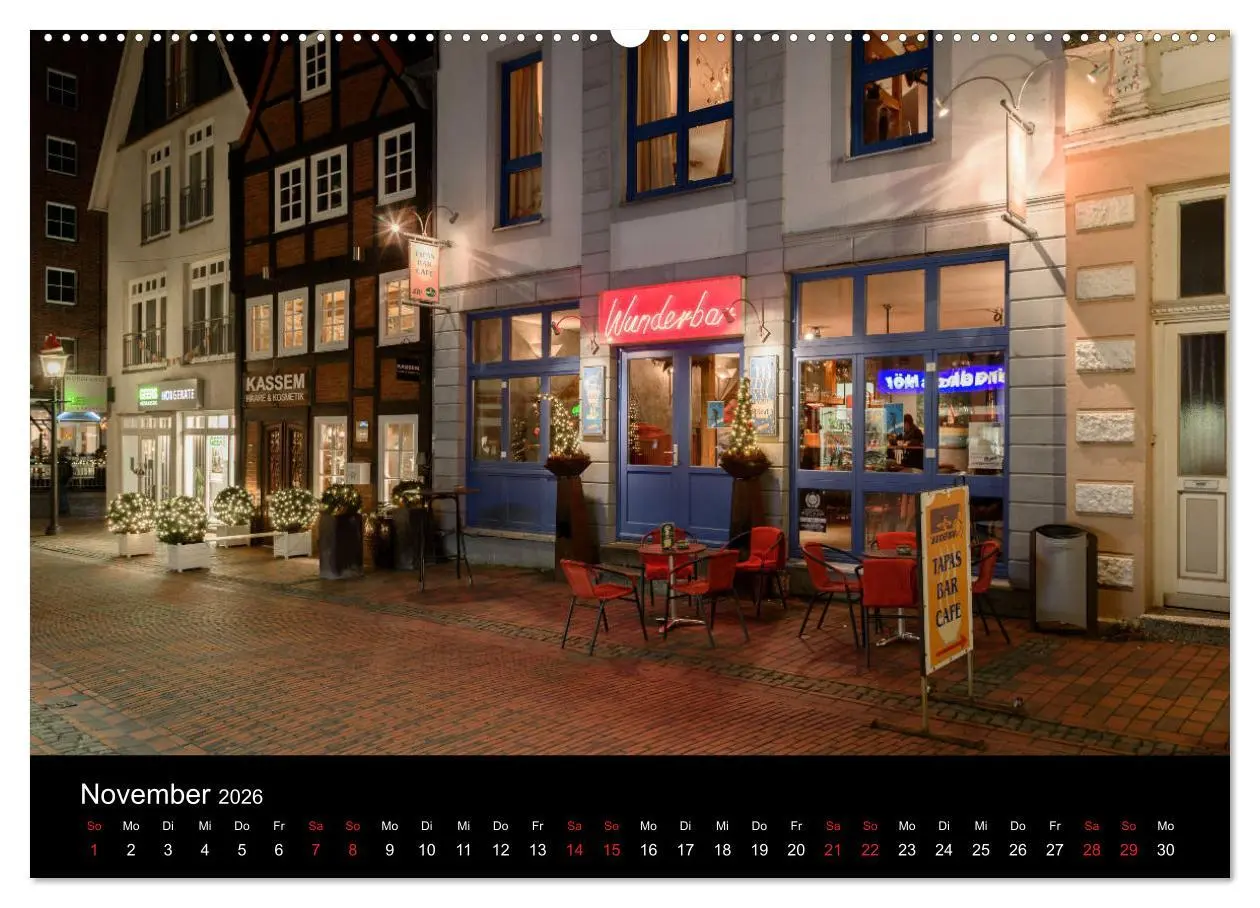 Bild: 9783457756164 | Buxtehude bei Nacht (hochwertiger Premium Wandkalender 2026 DIN A2...