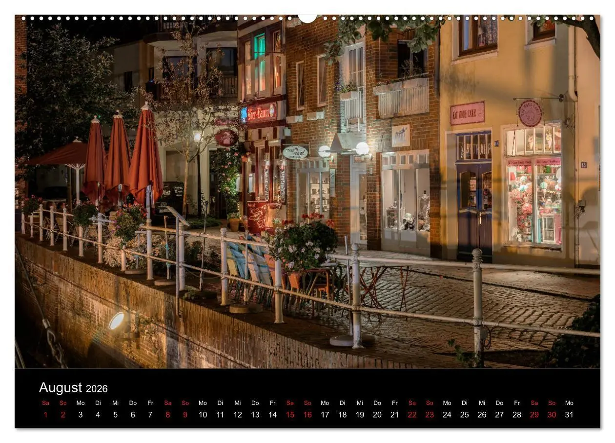 Bild: 9783457756164 | Buxtehude bei Nacht (hochwertiger Premium Wandkalender 2026 DIN A2...