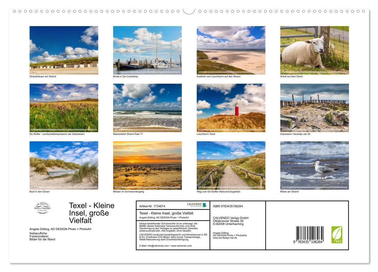 Bild: 9783435106264 | Texel - Kleine Insel, große Vielfalt (Wandkalender 2025 DIN A2...