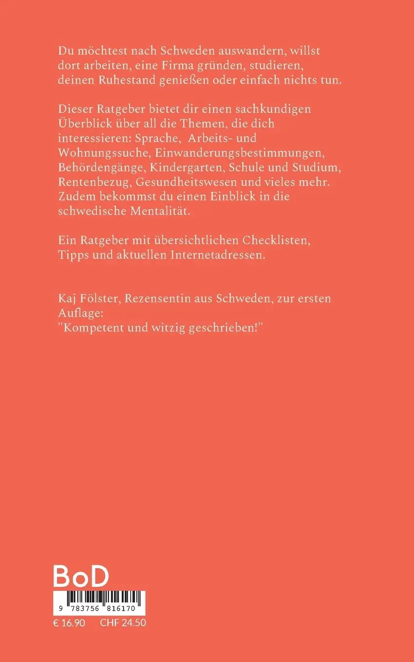 Rückseite: 9783833496264 | Schweden für Einsteiger | Hiltrud Baier | Taschenbuch | Paperback