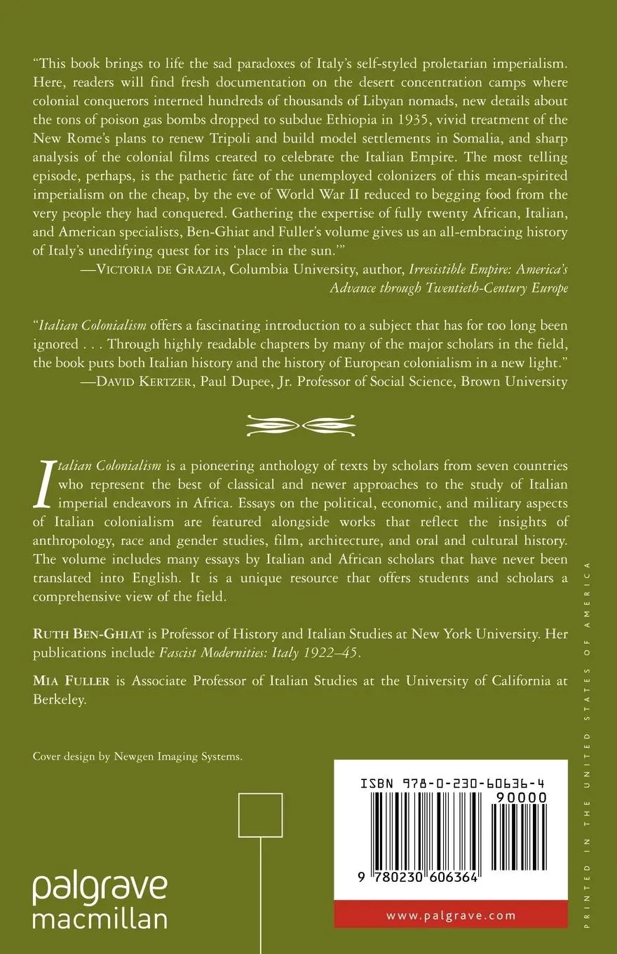 Rückseite: 9780230606364 | Italian Colonialism | R. Ben-Ghiat (u. a.) | Taschenbuch | xxii | 2008