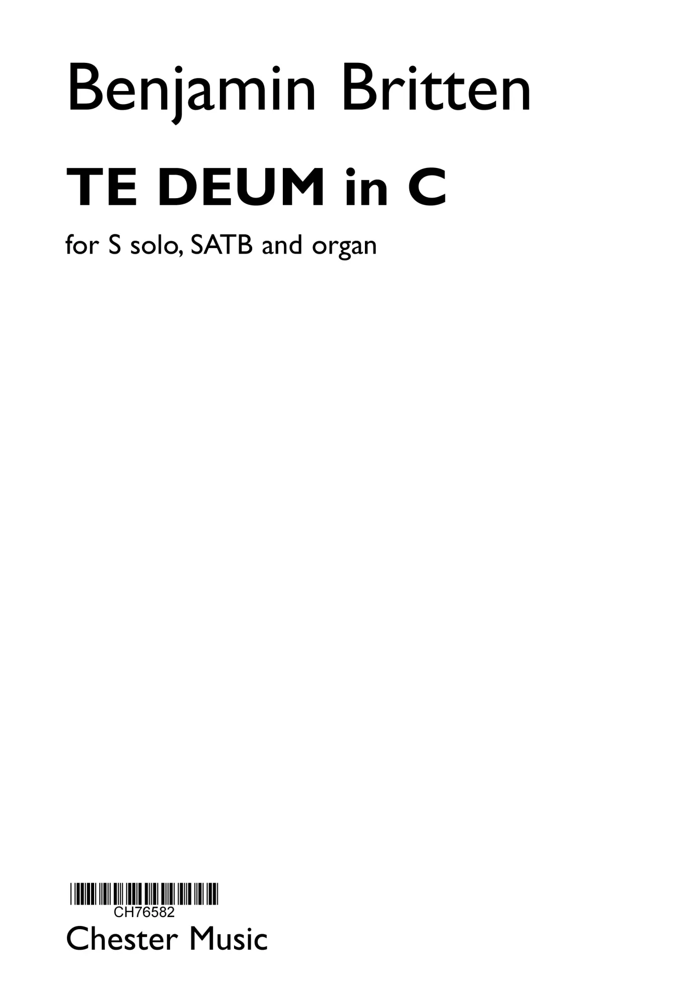 Cover: 9781849386364 | Te Deum in C Major | (1934) Satb, Vocal Score | Taschenbuch | Englisch