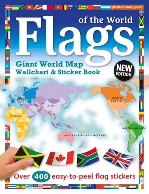 Cover: 9781912646364 | Flags of the World | World Map Wallchart Poster and Sticker Book