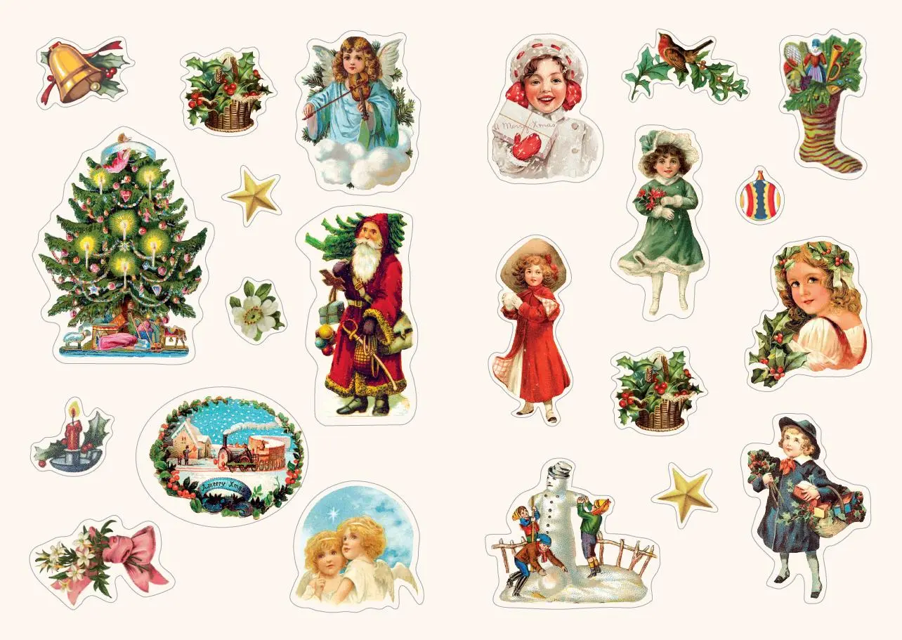 Bild: 9783780616364 | Frohe Weihnachtszeit | 88 Weihnachtssticker | Kaufmann Verlag | 16 S.