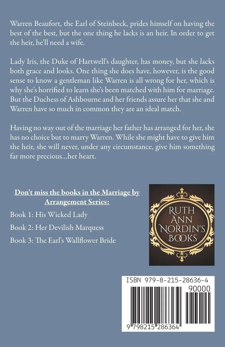 Rückseite: 9798215286364 | The Earl's Wallflower Bride | Ruth Ann Nordin | Taschenbuch | Englisch