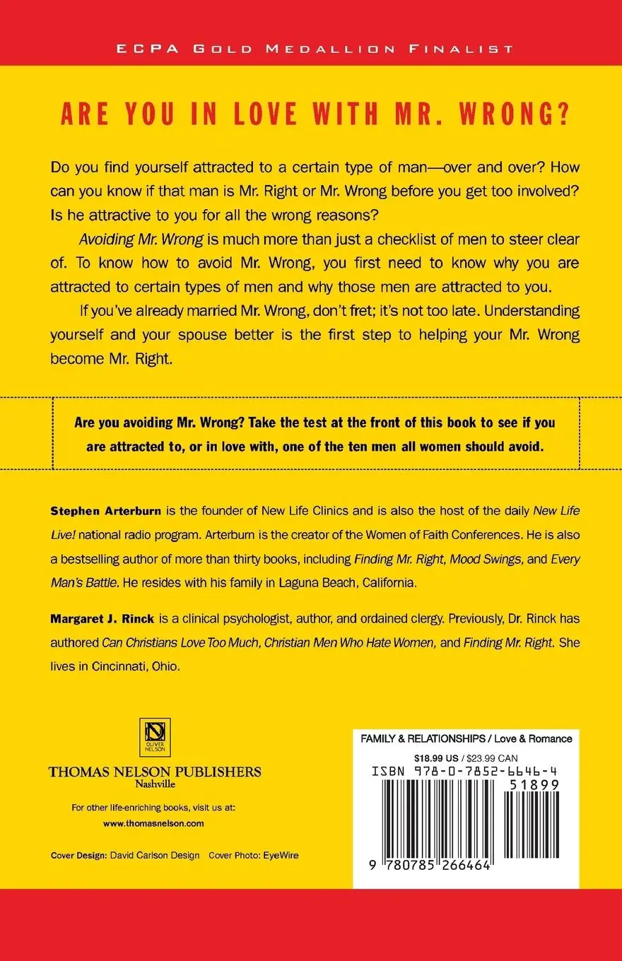 Rückseite: 9780785266464 | The Avoiding Mr. Wrong | (And What to Do If You Didn't) ?. Paperback