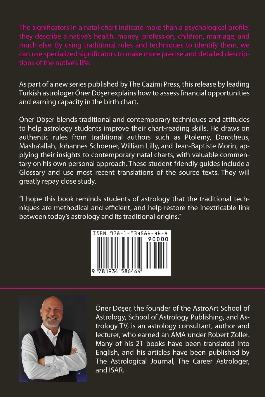Rückseite: 9781934586464 | Financial Significators in Traditional Astrology | Oner Doser | Buch
