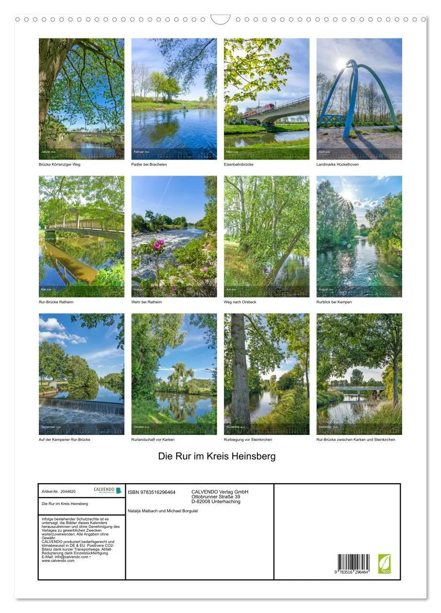 Bild: 9783516296464 | Die Rur im Kreis Heinsberg (Wandkalender 2026 DIN A2 hoch),...