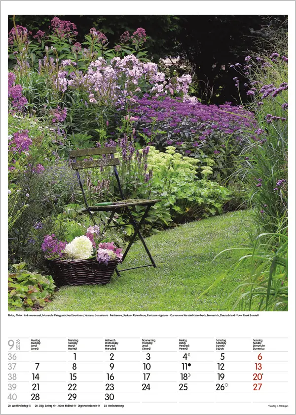 Bild: 9783731886464 | Gartenträume 2026 | Verlag Korsch | Kalender | Spiralbindung | 13 S.