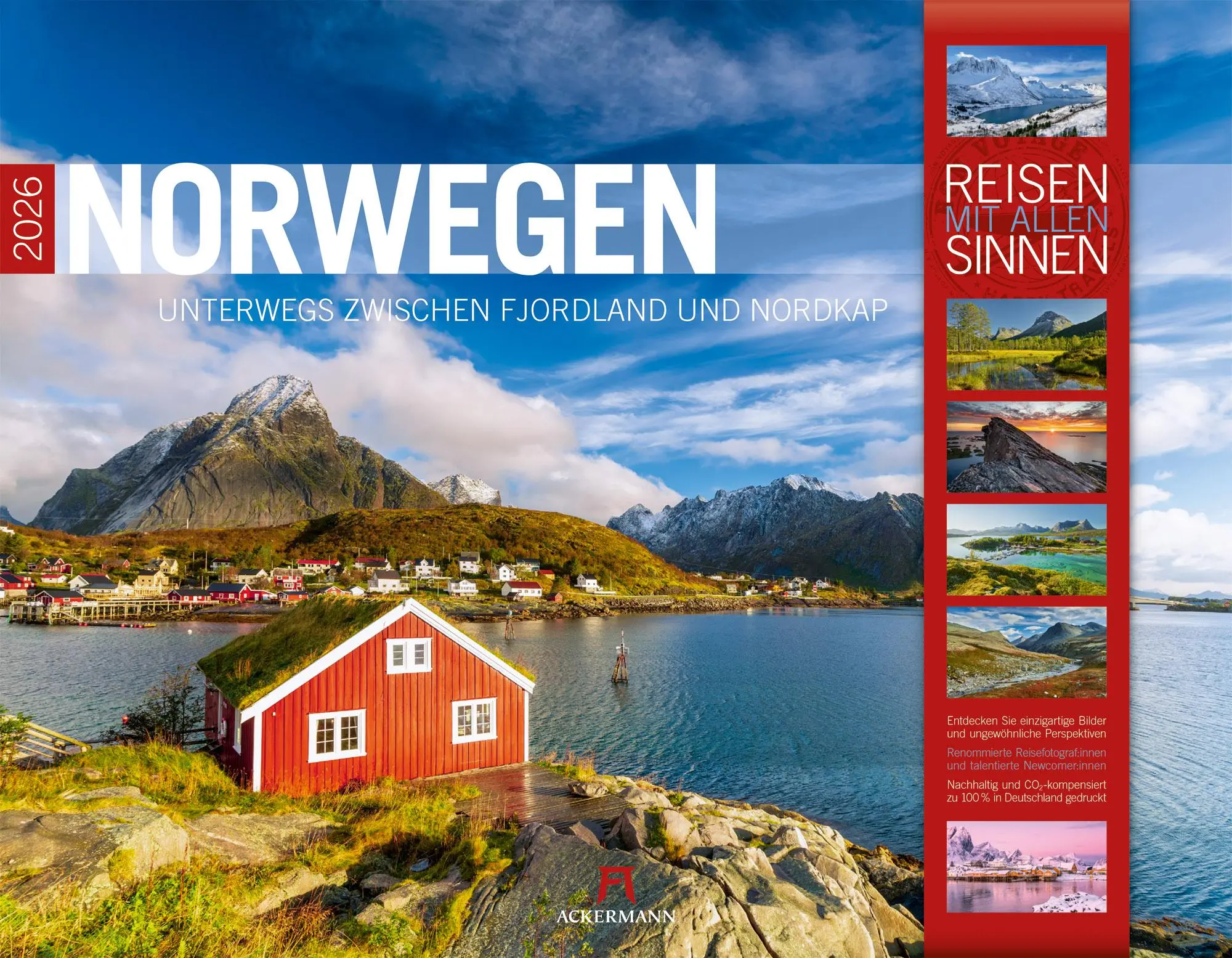 Cover: 9783838426464 | Norwegen Kalender 2026 Unterwegs zwischen Fjordland und Nordkap | GmbH