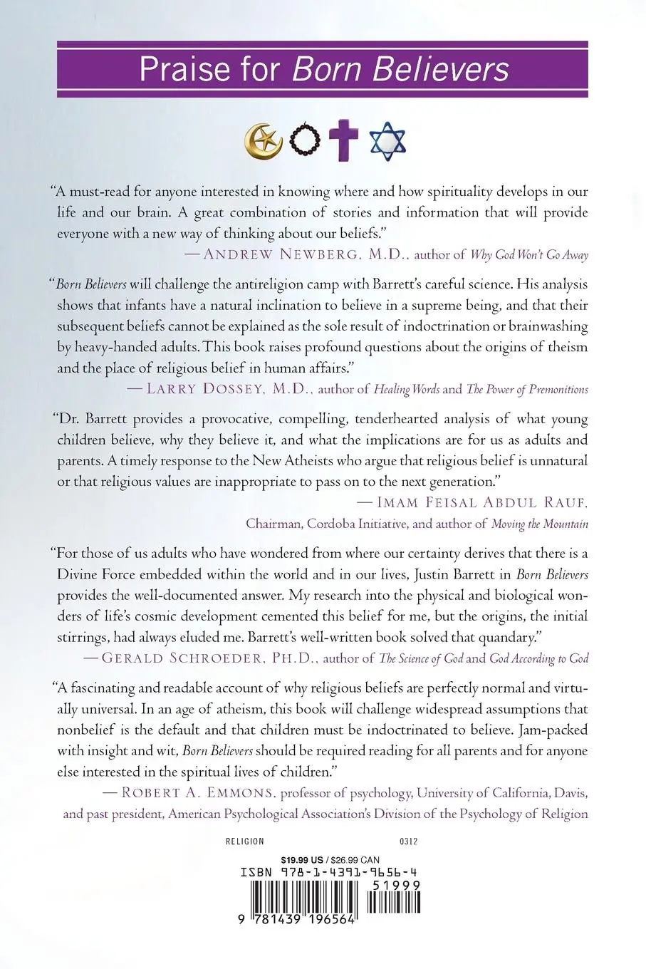 Rückseite: 9781439196564 | Born Believers | Justin L. Barrett | Taschenbuch | No Series | 2019