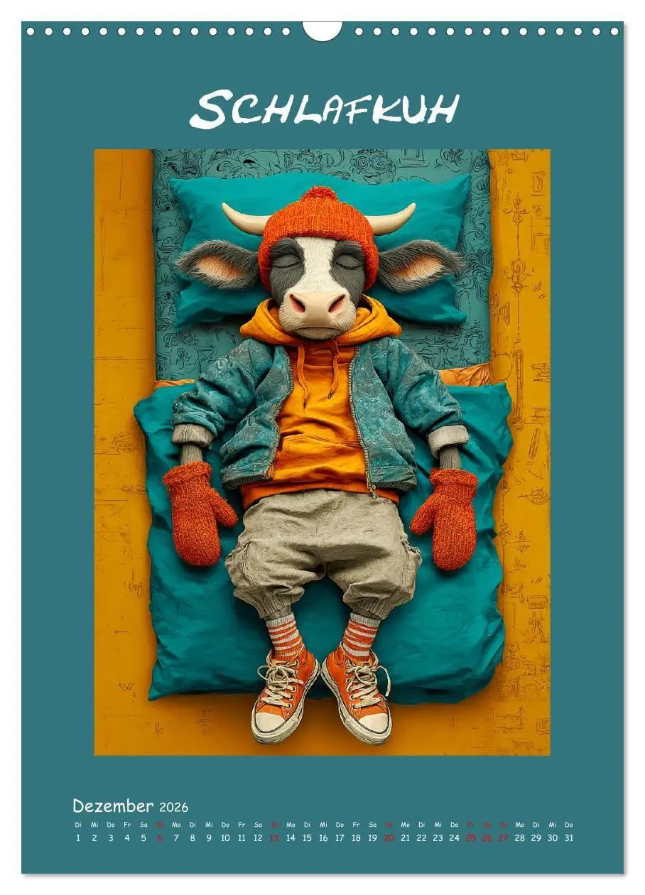 Bild: 9783516736564 | Kuhwelt. Stylische Streetwear-Kühe für gute Laune (Wandkalender...