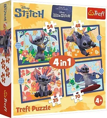 Cover: 5900511346664 | 4 in 1 Puzzle 35, 48, 54, 70 Teile Lilo &amp; Stitch der Film | Spiel