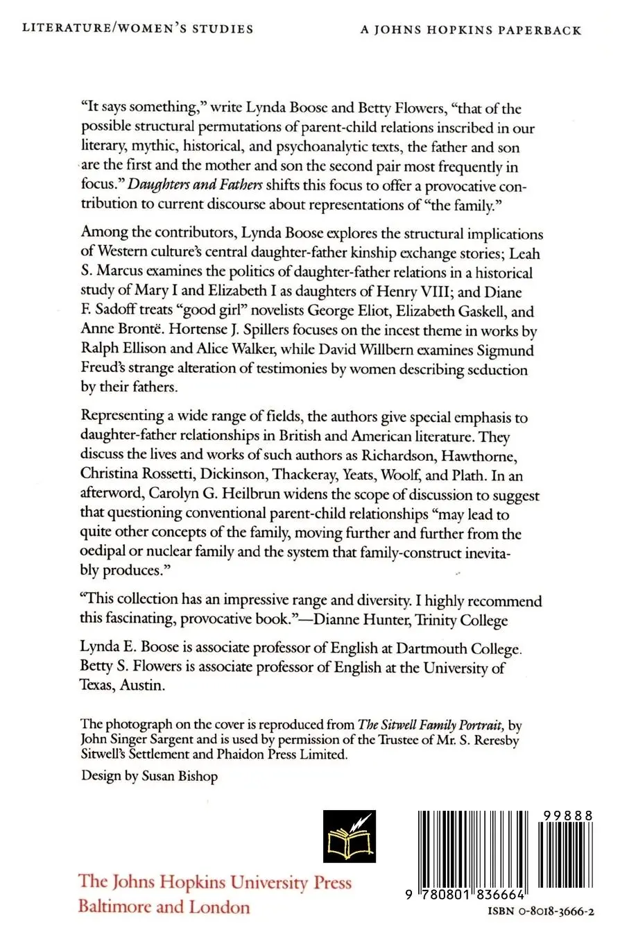 Rückseite: 9780801836664 | Daughters and Fathers | Lynda E. Boose (u. a.) | Taschenbuch | 1989