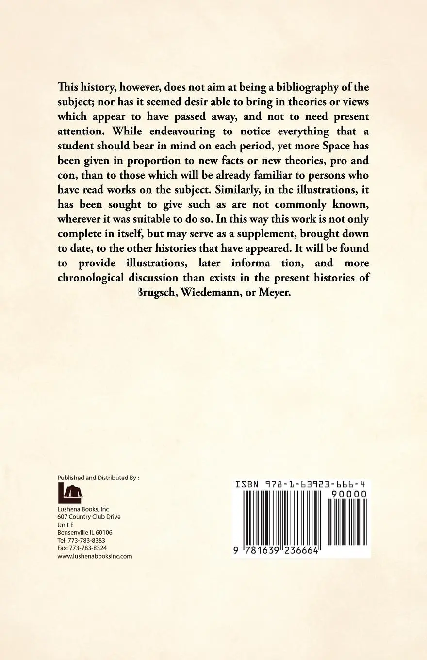 Rückseite: 9781639236664 | History of Egypt From the Earliest Times to the Xvith Dynasty | Petrie