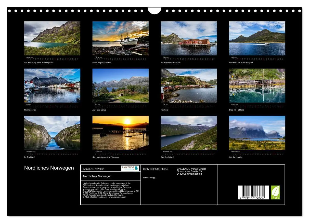 Bild: 9783516106664 | Nördliches Norwegen (Wandkalender 2026 DIN A3 quer), CALVENDO...