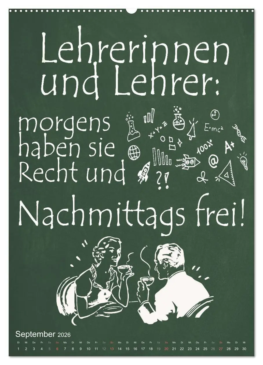 Bild: 9783516346664 | Coole Lehrersprüche (hochwertiger Premium Wandkalender 2026 DIN A2...