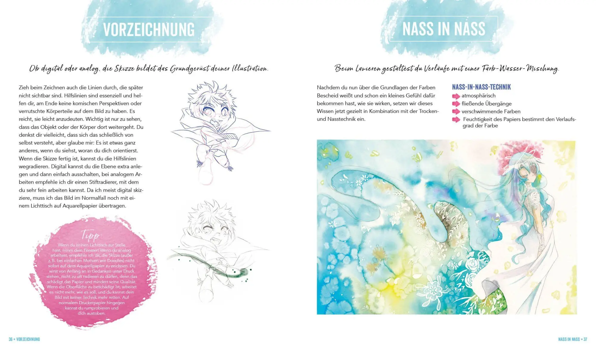 Bild: 9783960936664 | Manga Watercolor - Alle Grundlagen von der Bleistiftzeichnung bis...
