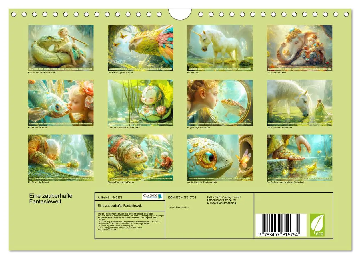 Bild: 9783457316764 | Eine zauberhafte Fantasiewelt (Wandkalender 2026 DIN A4 quer),...