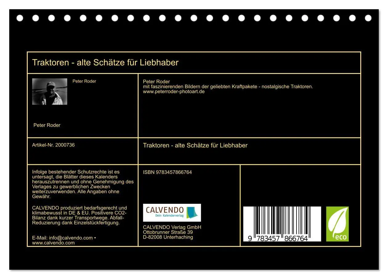 Bild: 9783457866764 | Traktoren - alte Schätze für Liebhaber (Tischkalender 2026 DIN A5...