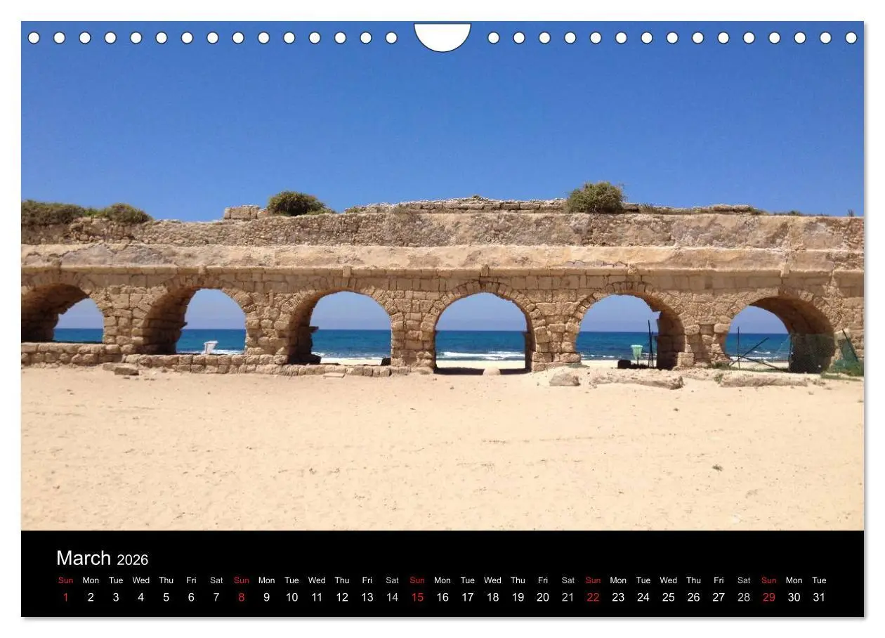 Bild: 9783516576764 | Monuments of Israel 2026 (Wall Calendar 2026 DIN A4 landscape),...