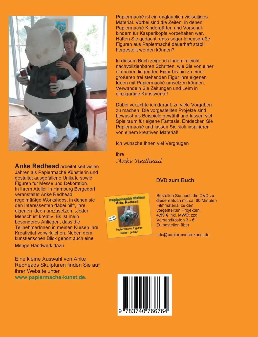 Rückseite: 9783740766764 | Papiermaché Figuren selbst gebaut | Anke Redhead | Taschenbuch | 84 S.