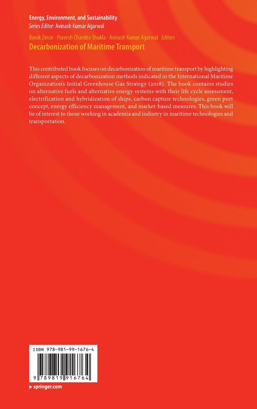 Rückseite: 9789819916764 | Decarbonization of Maritime Transport | Burak Zincir (u. a.) | Buch