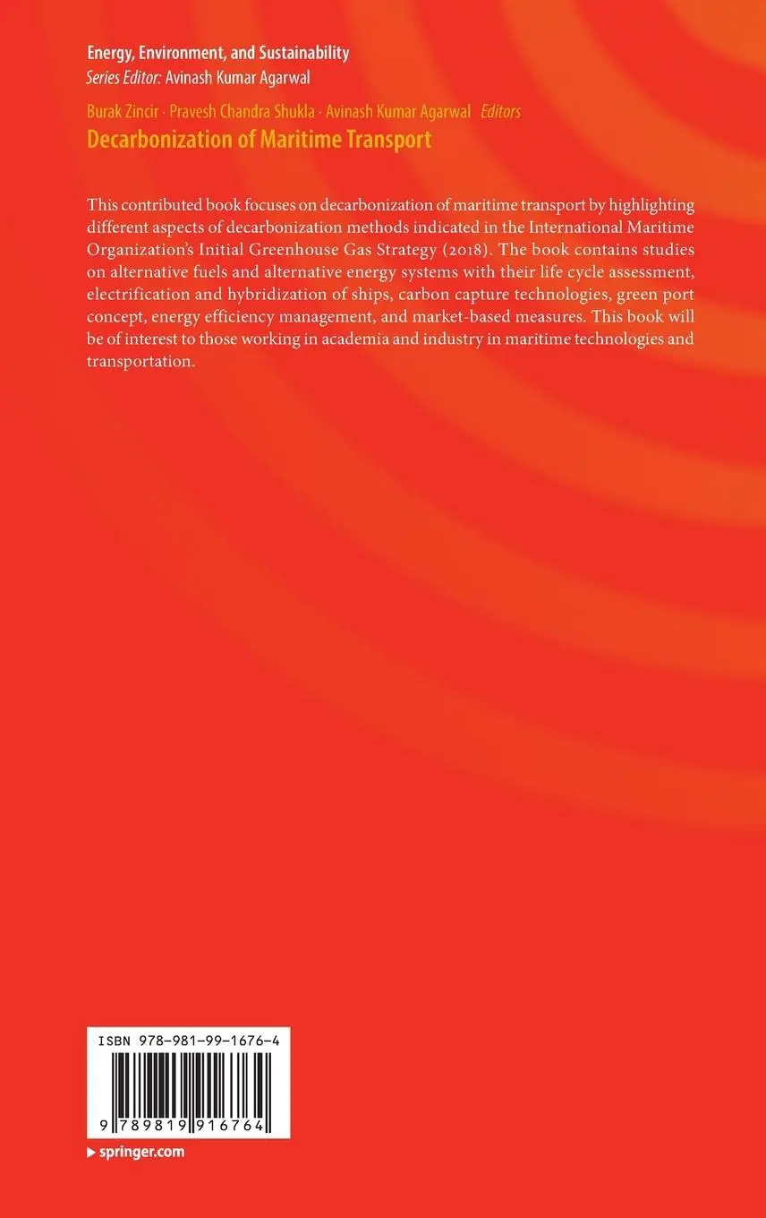 Rückseite: 9789819916764 | Decarbonization of Maritime Transport | Burak Zincir (u. a.) | Buch